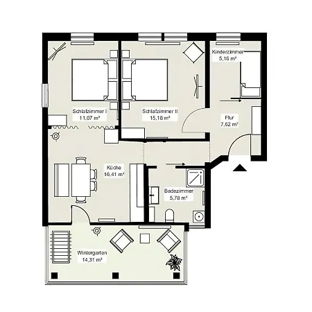 Parkplatz - Familien - Altstadt - Bunter Hund Apartments